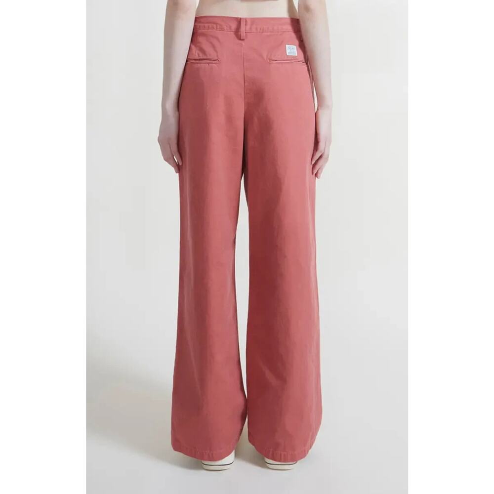 New Denimist Pants Womens 31 Nautical Red Blair Double Pleat Wide Leg Trousers - Picture 6 of 15